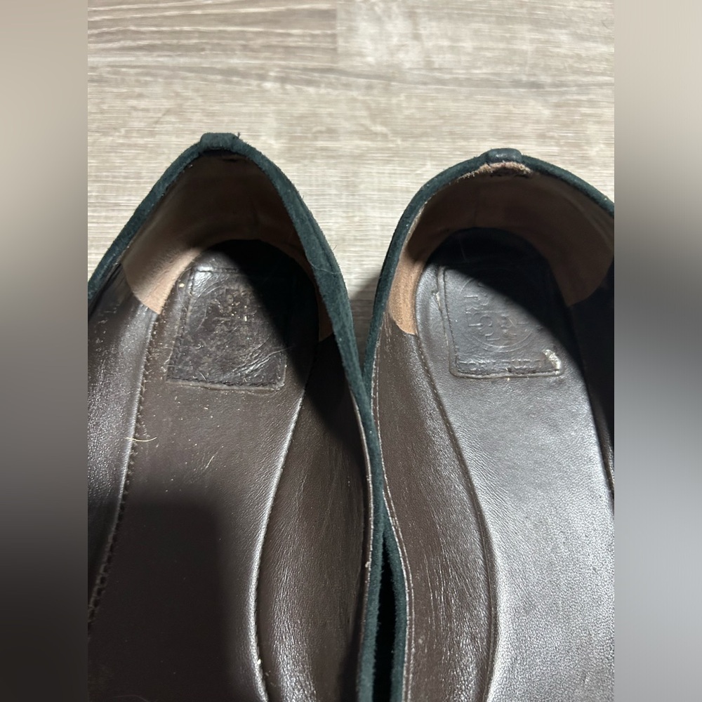 Tory Burch Suede Python Flats Size 11 - image 2